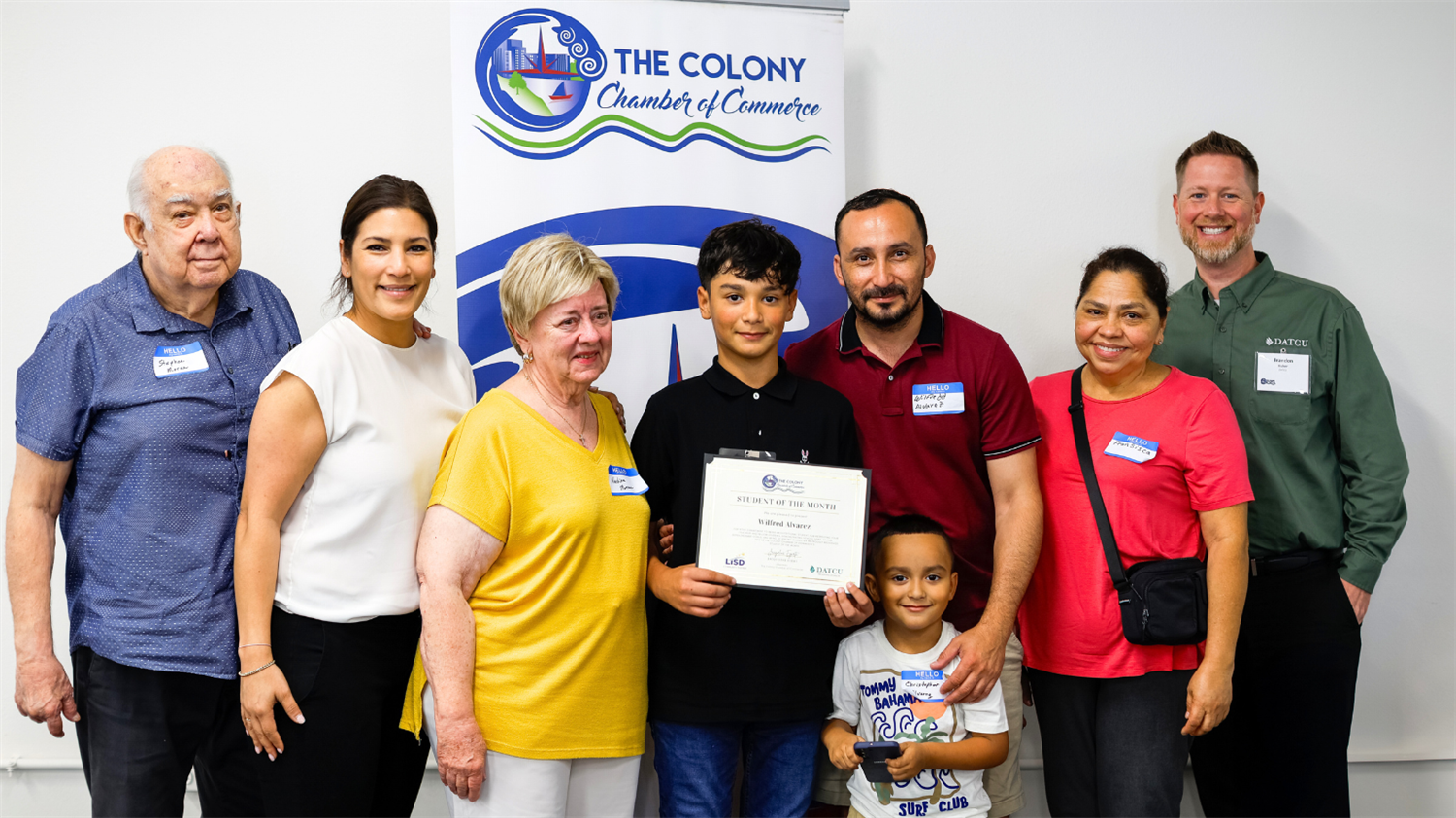  Peters Colony student Wilfredo Alvarez named The Colony Chamber's May Student of the Month. 
